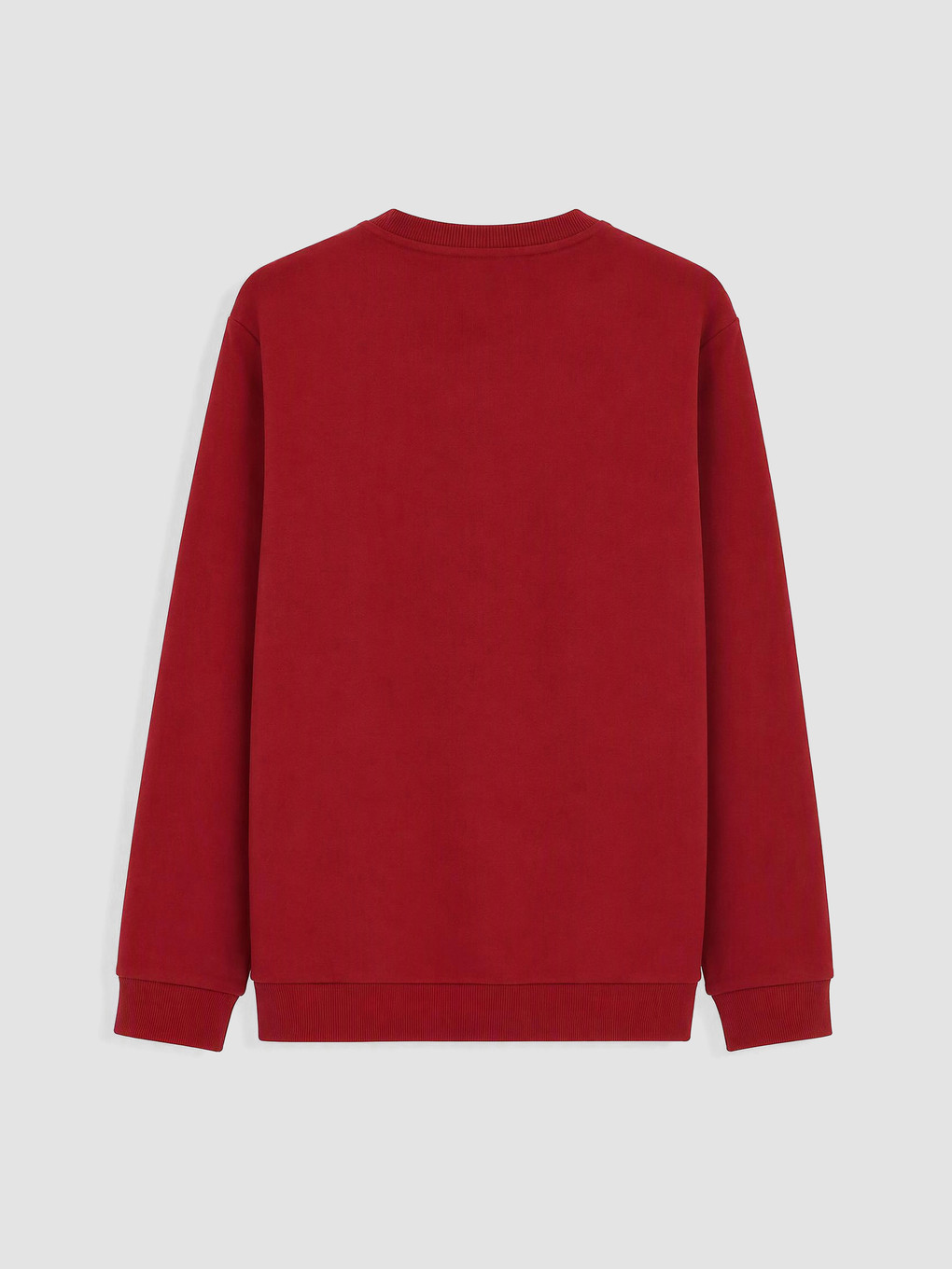 Bordo Bisiklet Yaka Erkek Sweatshirt-1