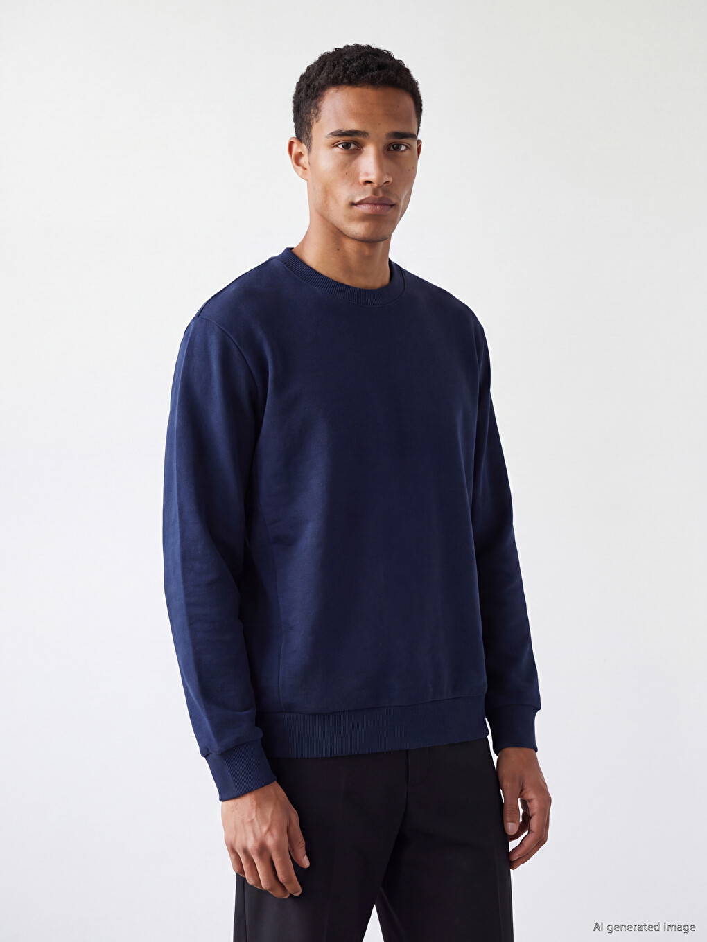 Crew Neck Men's Thick Sweatshirt