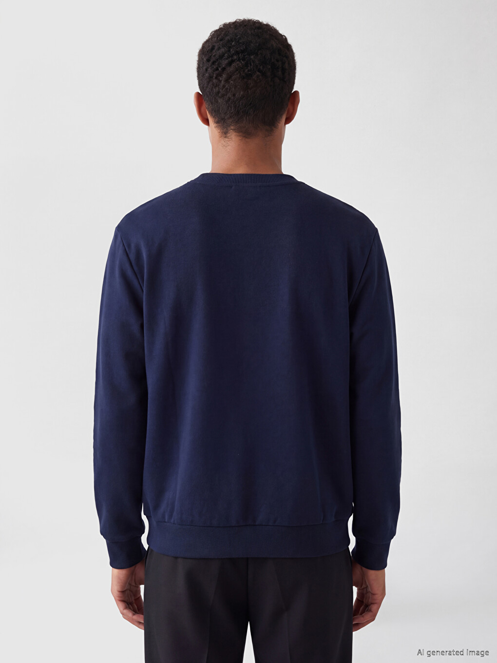 Crew Neck Men's Thick Sweatshirt-2