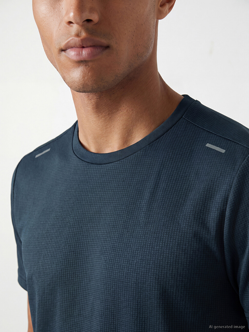 Mashkull Ble E Erret T-shirt Sportiv-3