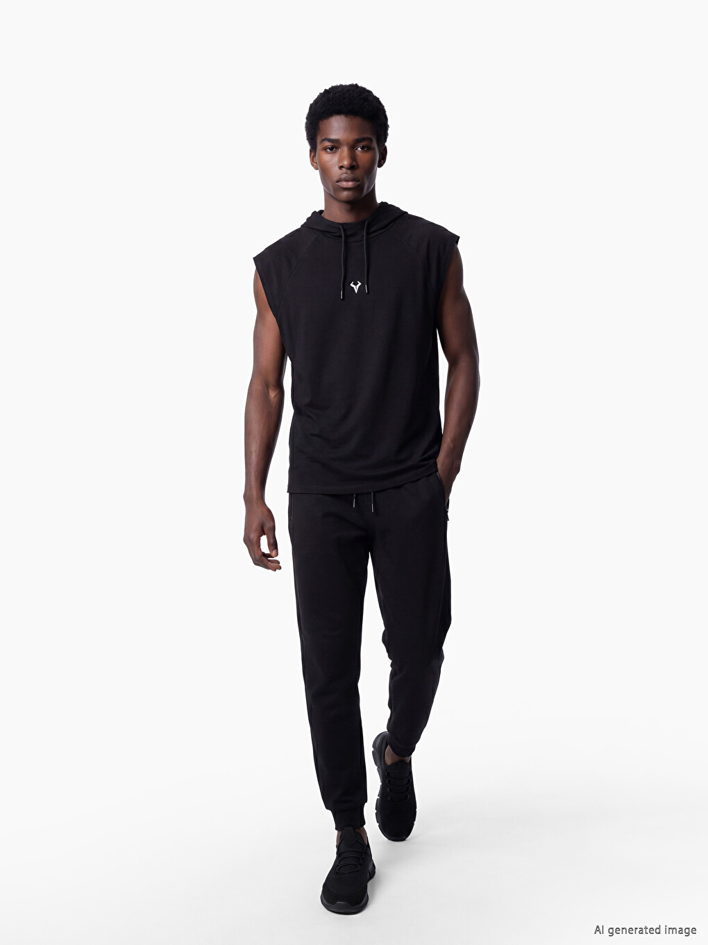 Hooded Men's Athletic Tank Top-1