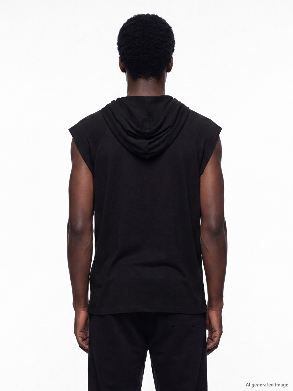 Hooded Men's Athletic Tank Top-3