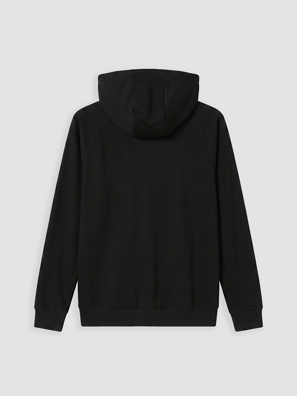 Siyah Kapüşonlu Erkek Fermuarlı Sweatshirt-5