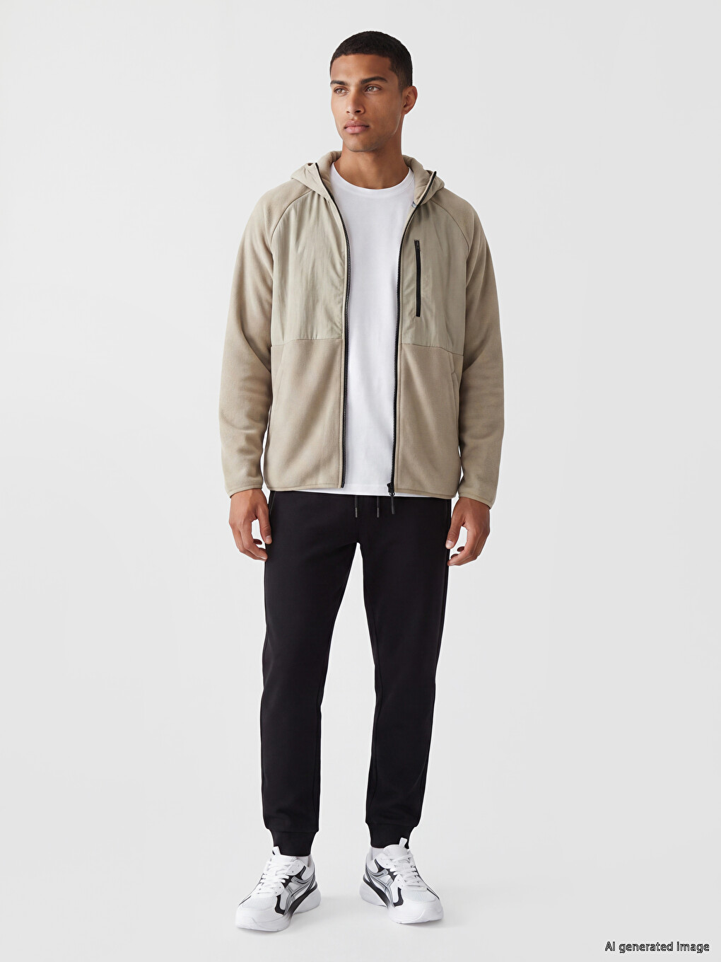 Hooded Men's Polar Zip-up Sweatshirt-1