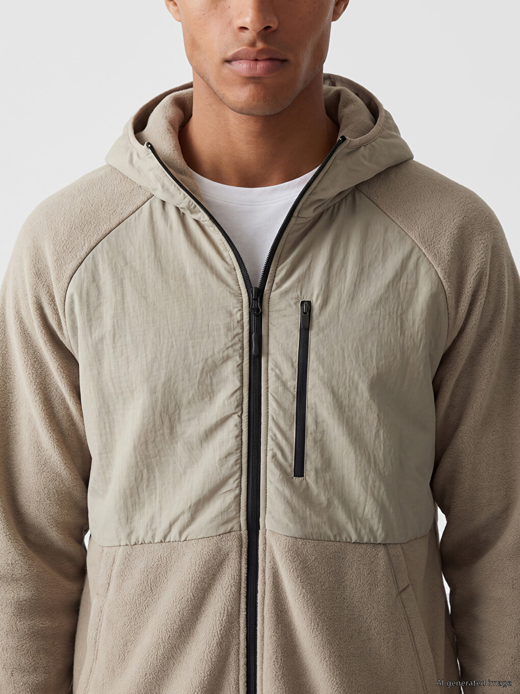 Hooded Men's Polar Zip-up Sweatshirt-2
