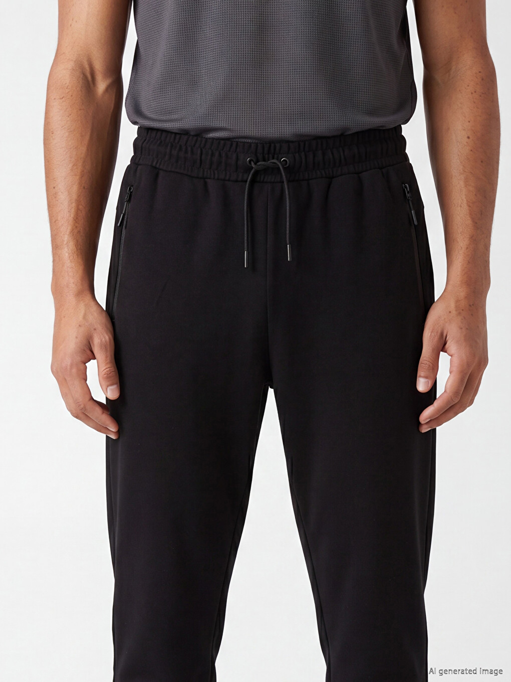 Siyah Regular Fit Erkek Jogger Eşofman Altı-2