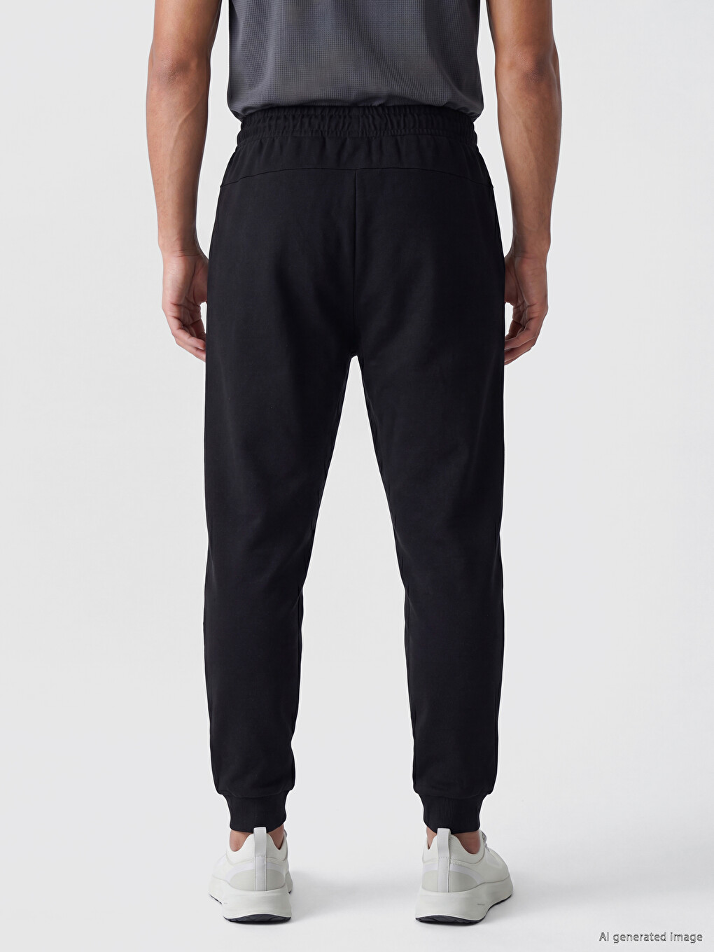 Siyah Regular Fit Erkek Jogger Eşofman Altı-3