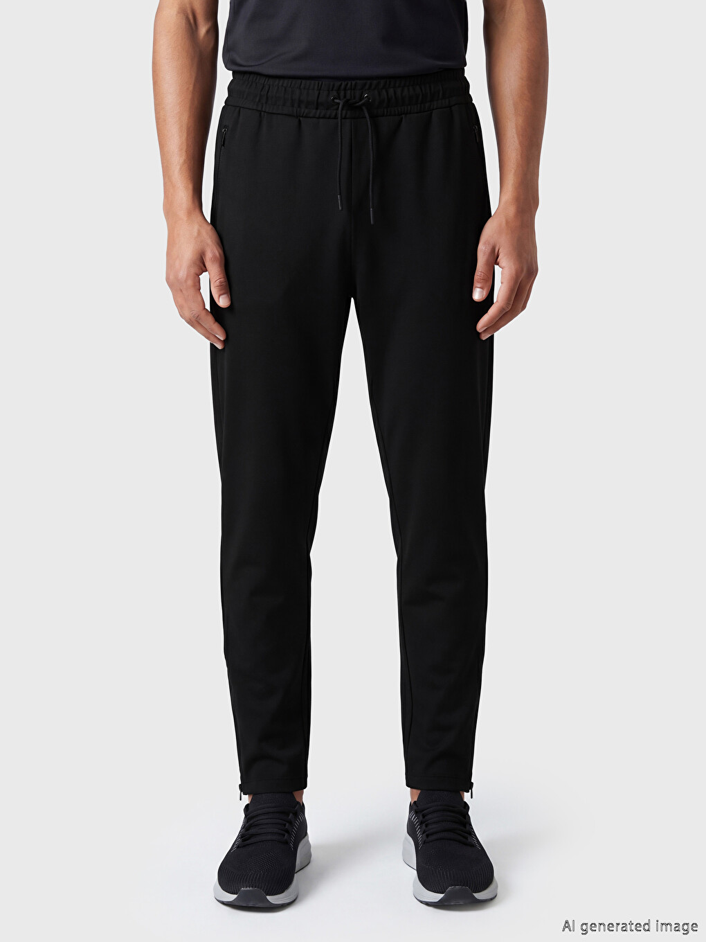 Siyah Regular Fit Erkek Eşofman Altı-1