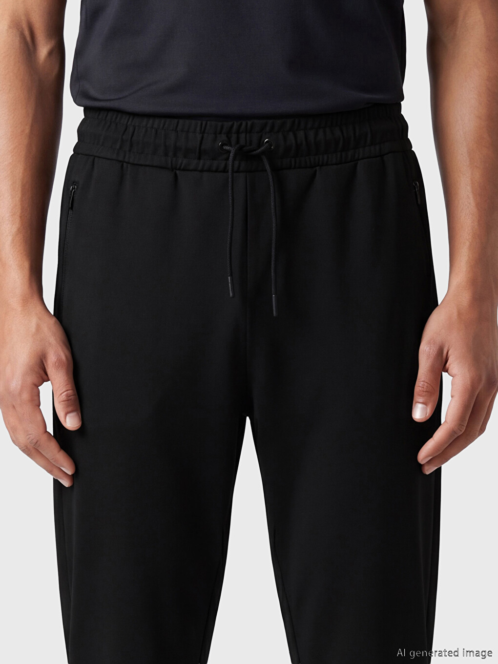 Siyah Regular Fit Erkek Eşofman Altı-2