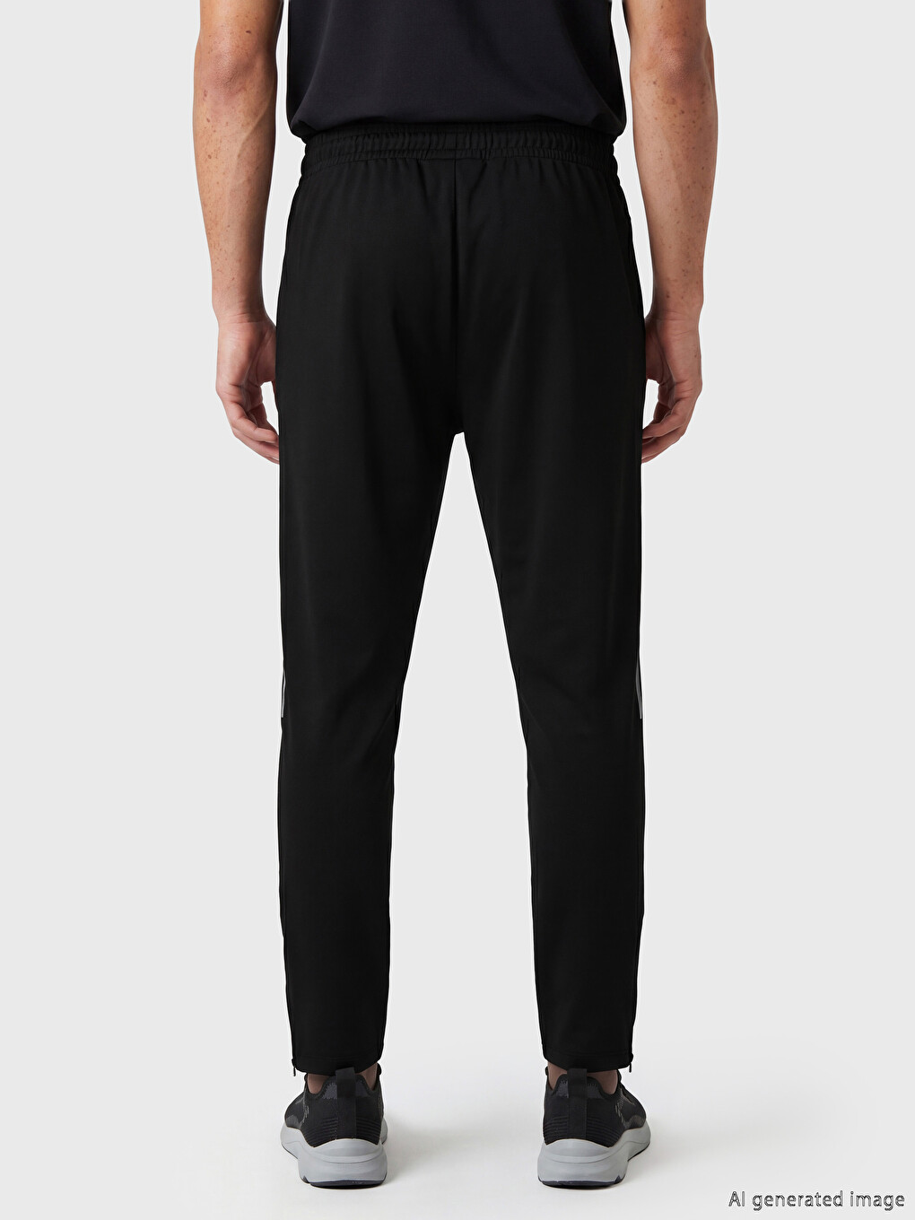 Siyah Regular Fit Erkek Eşofman Altı-3