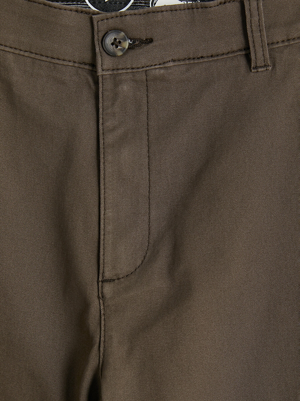 Kahverengi Regular Fit Gabardin Erkek Chino Pantolon-6