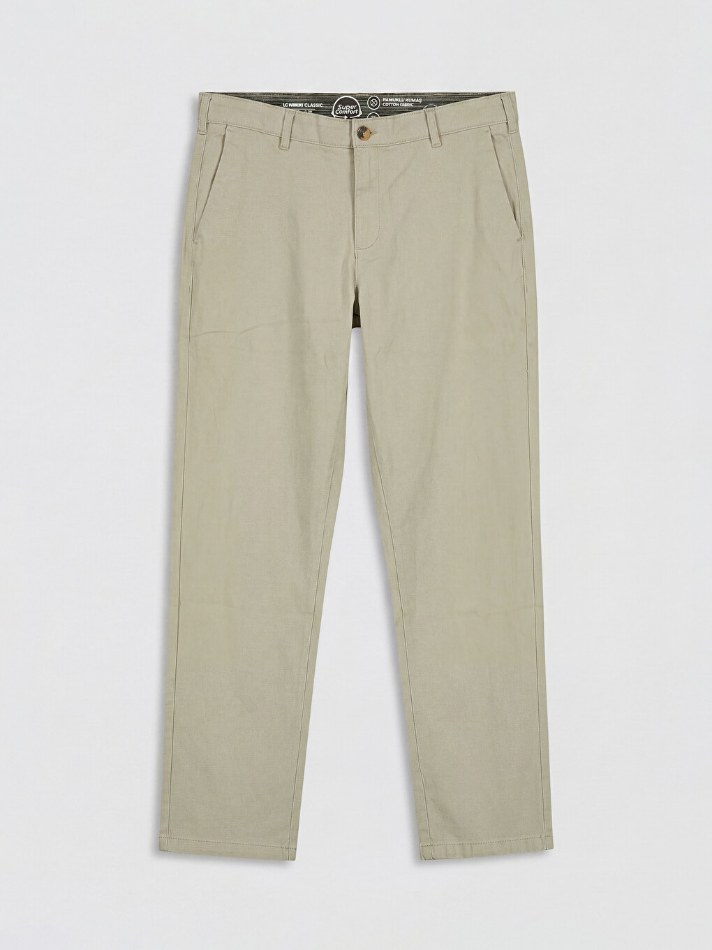 Bej Regular Fit Gabardin Erkek Chino Pantolon-3