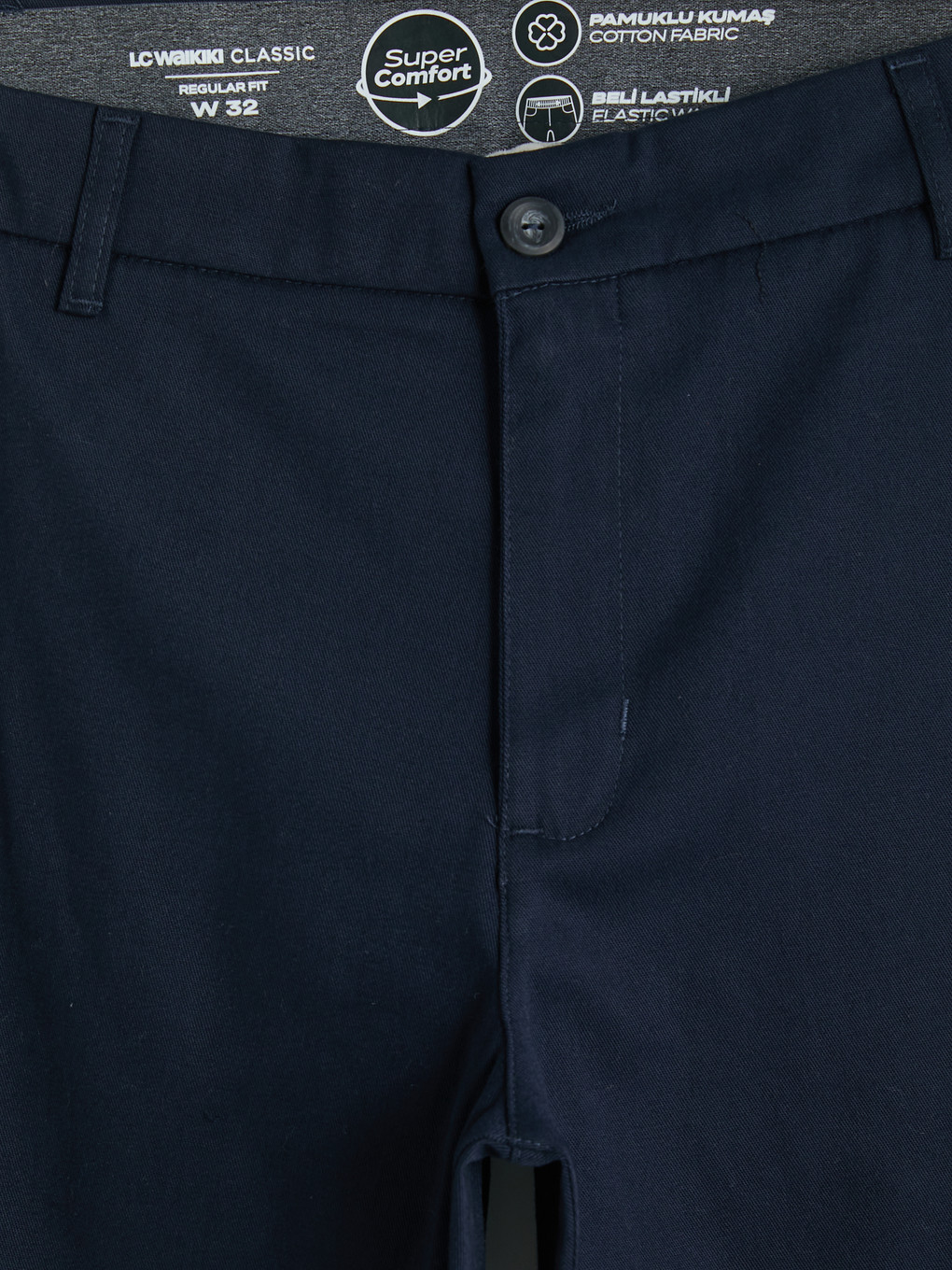 Lacivert Regular Fit Erkek Chino Pantolon-6