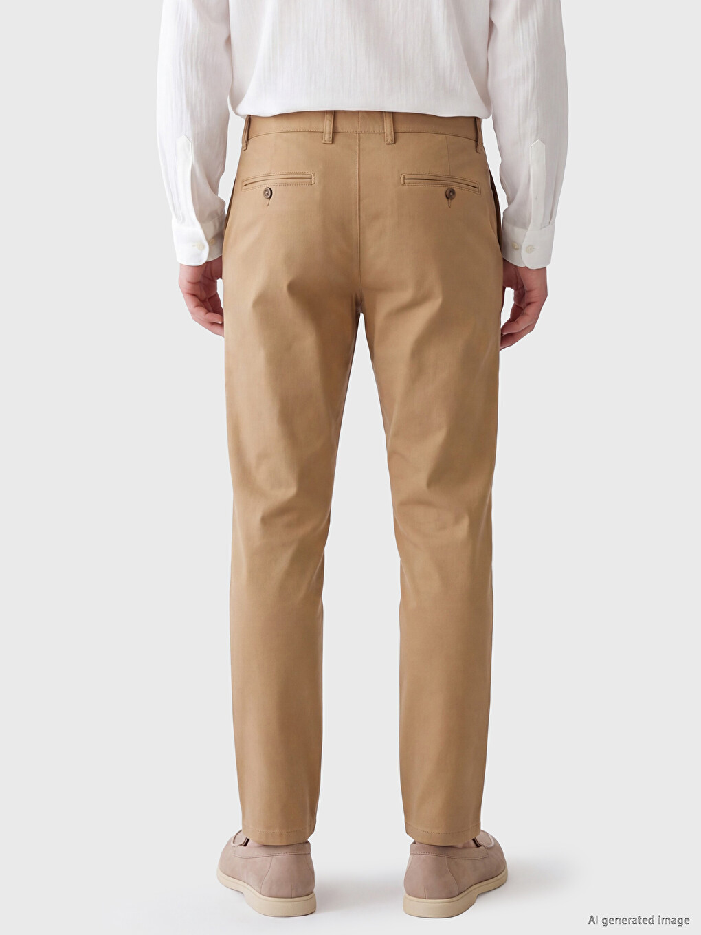 Regular Fit Gabardine Men's Chino Trousers-2