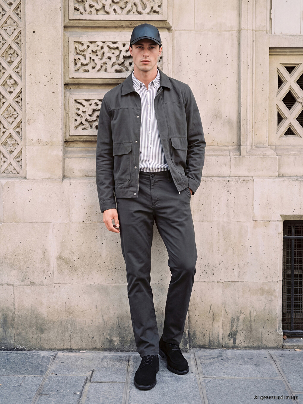 Antrasit Regular Fit Gabardin Erkek Chino Pantolon