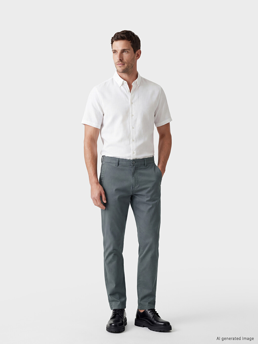 Regular Fit Gabardin Erkek Chino Pantolon