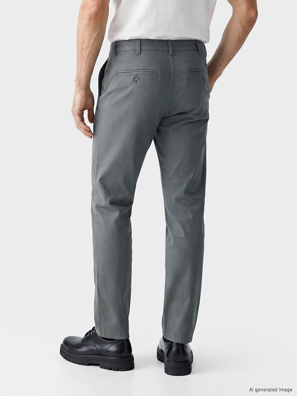 Regular Fit Gabardin Erkek Chino Pantolon-2