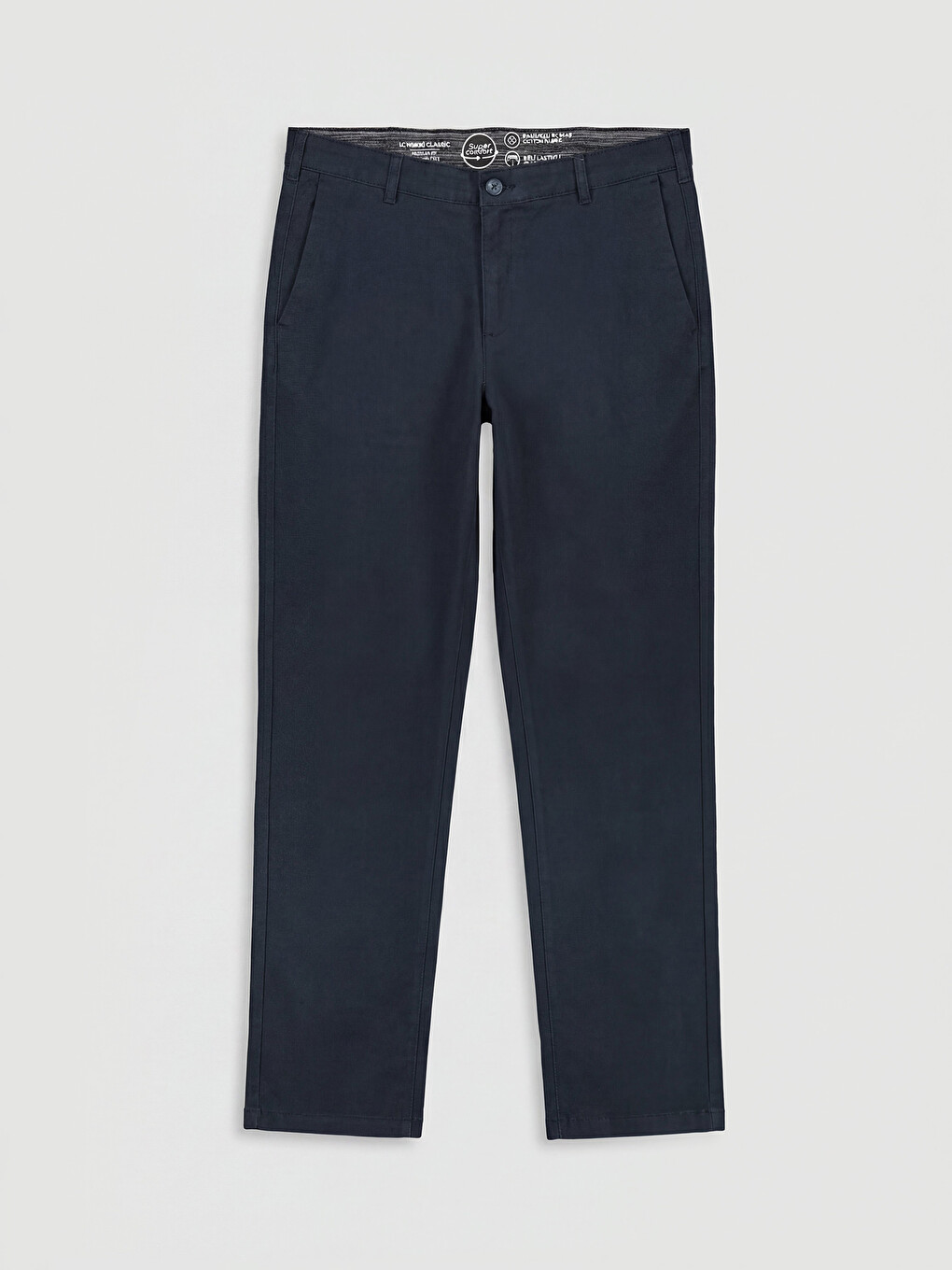 Lacivert Regular Fit Gabardin Erkek Chino Pantolon-4