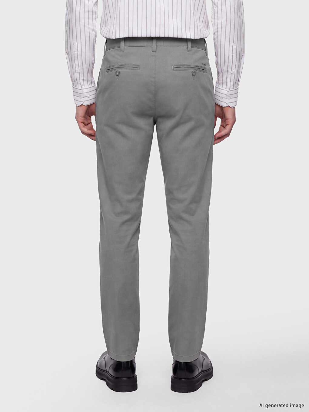 Regular Fit Gabardine Men's Chino Trousers-2