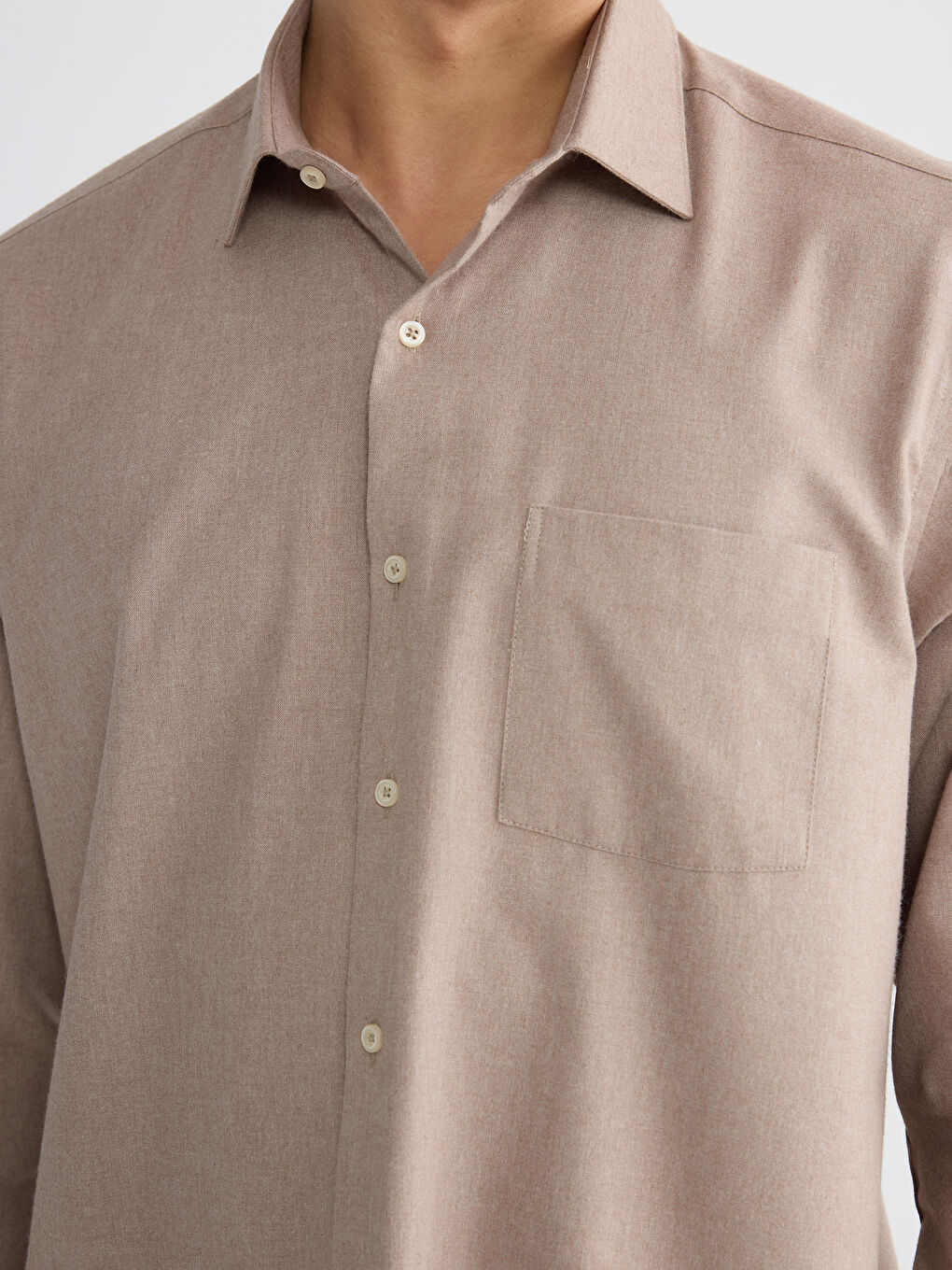Bej Regular Fit Erkek Gömlek	-2