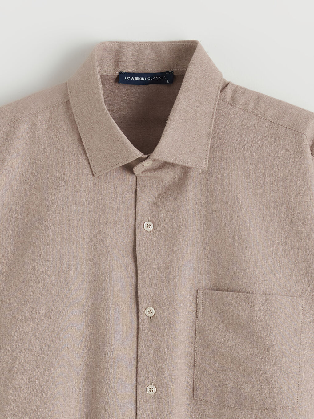 Bej Regular Fit Erkek Gömlek	-5