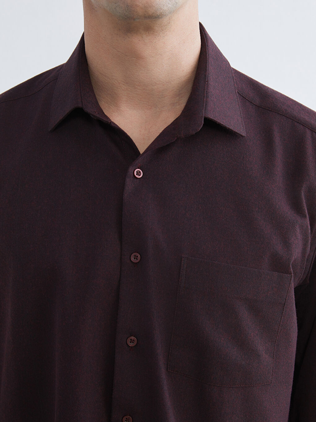 Bordo Regular Fit Erkek Gömlek	-2