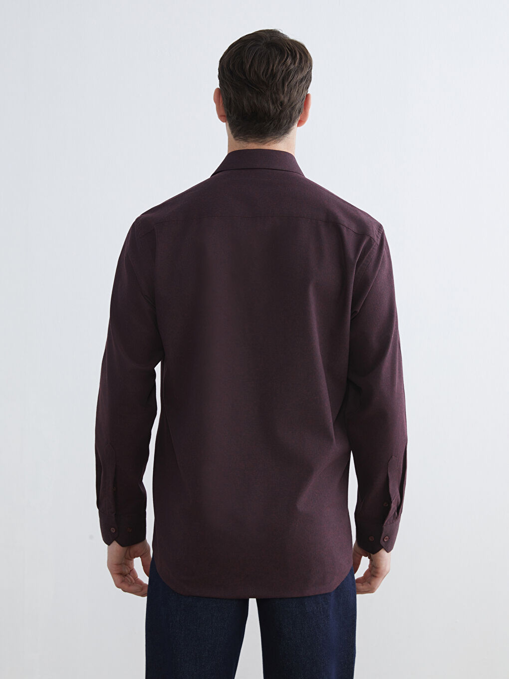 Bordo Regular Fit Erkek Gömlek	-3
