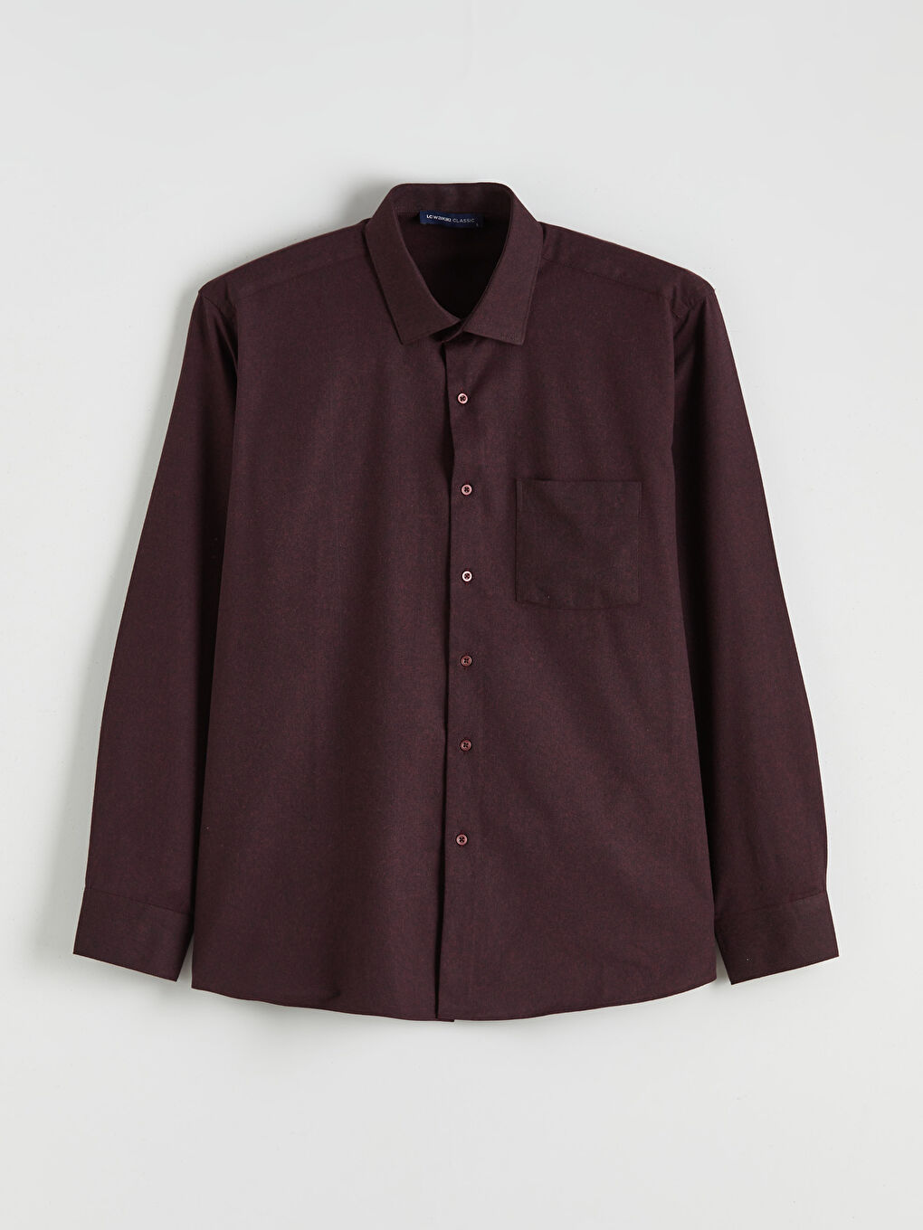 Bordo Regular Fit Erkek Gömlek	-4