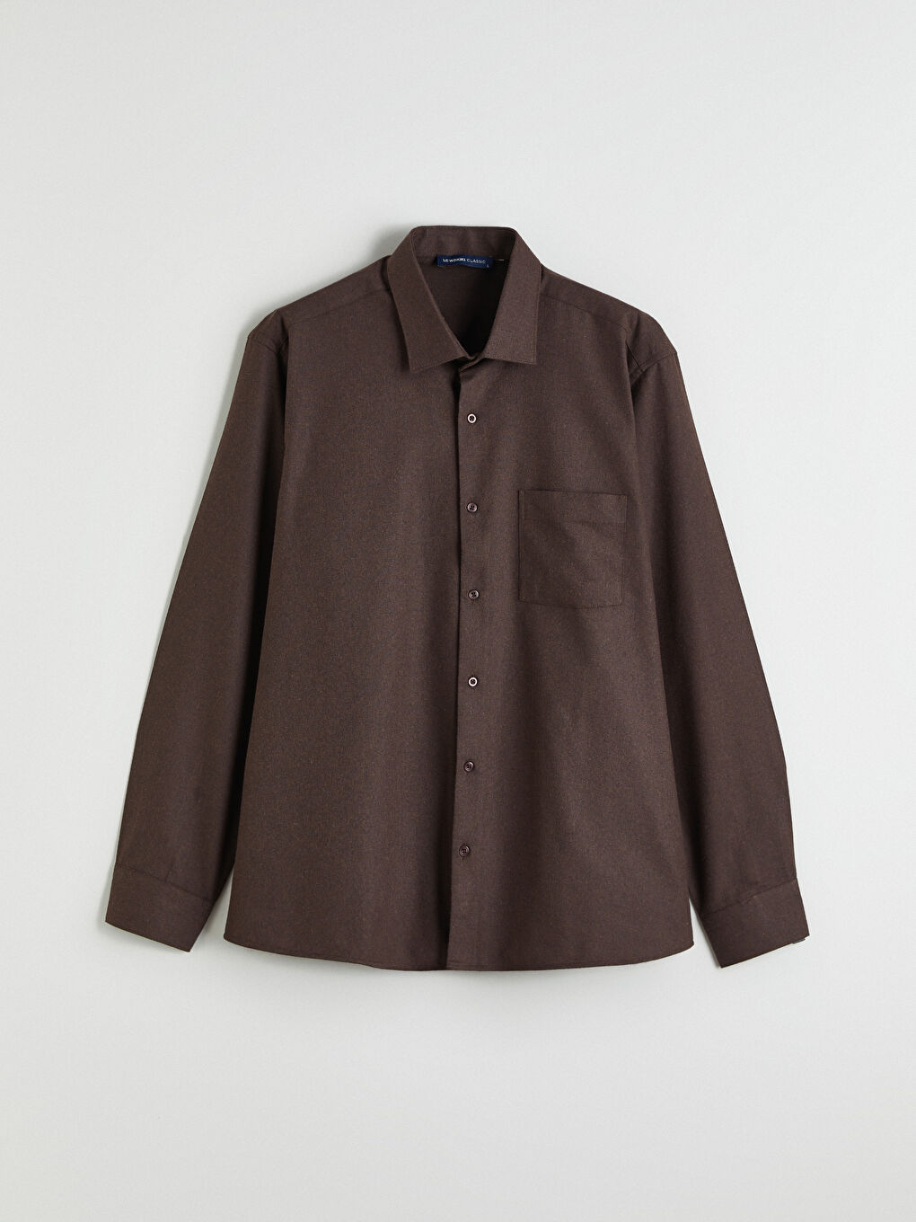 Kahverengi Regular Fit Erkek Gömlek	-4