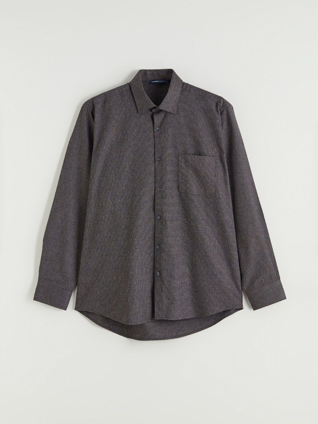 Kahverengi Regular Fit Gabardin Erkek Gömlek-4