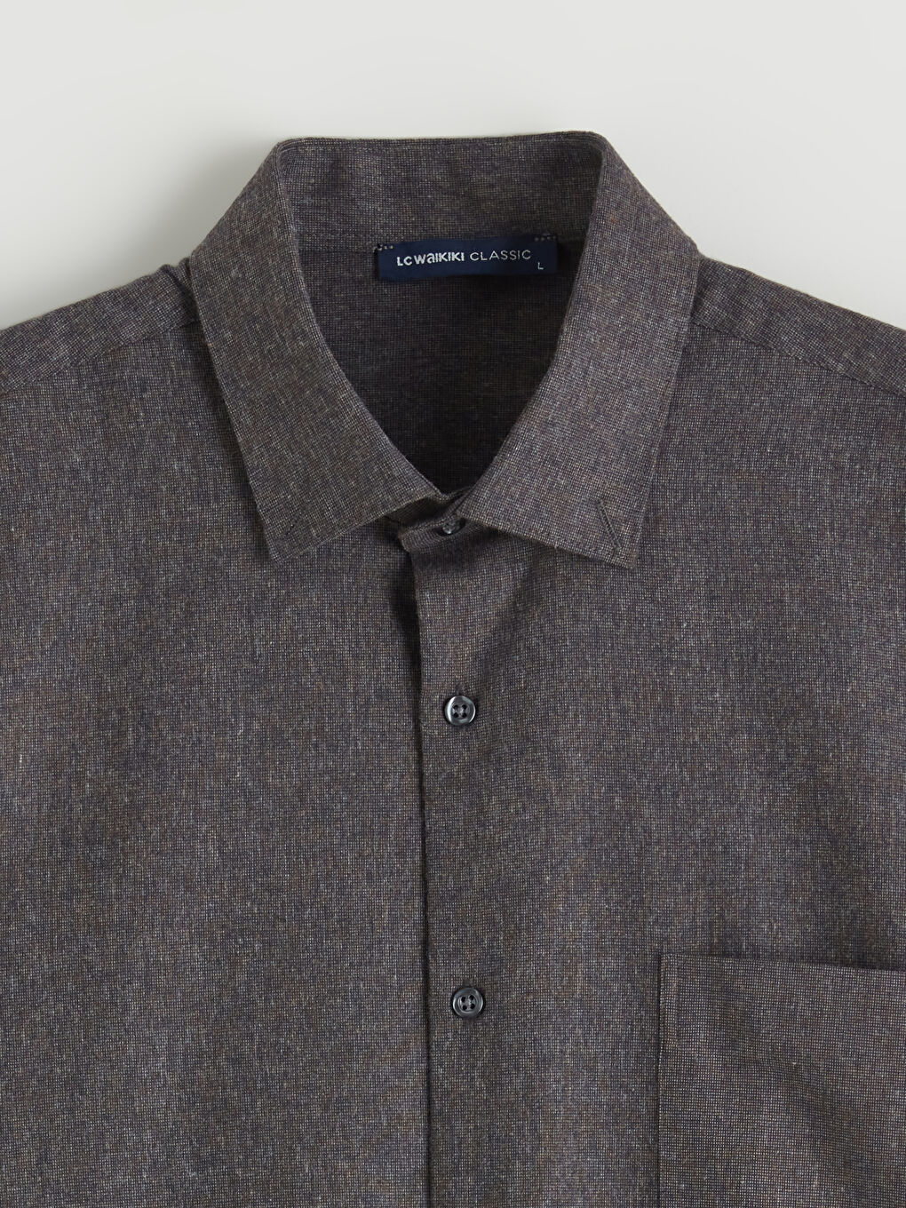 Kahverengi Regular Fit Gabardin Erkek Gömlek-5