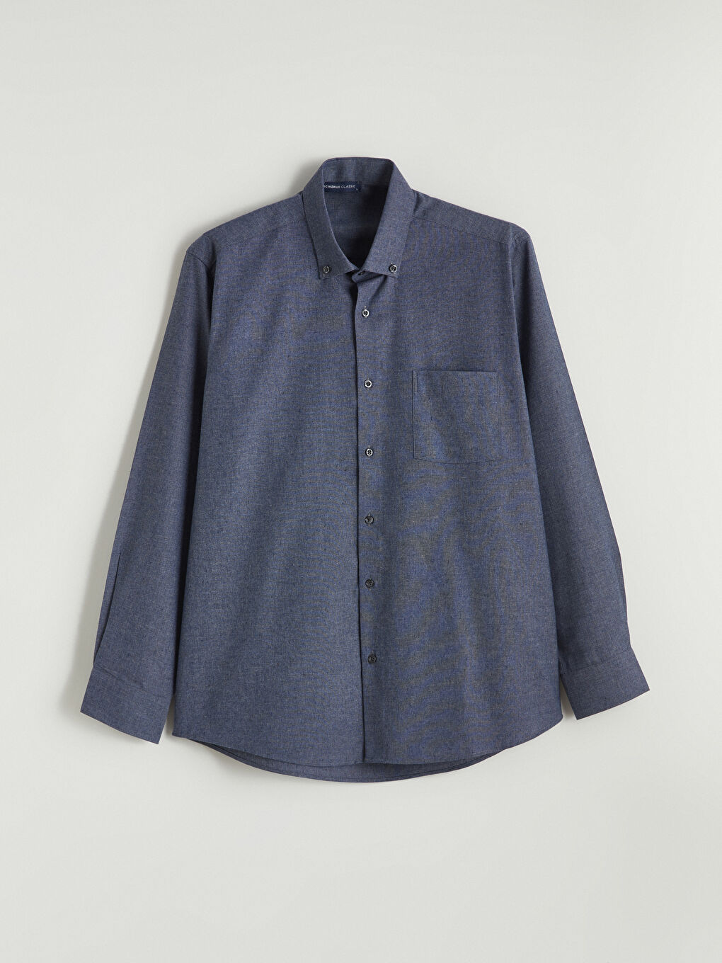 Lacivert Regular Fit Gabardin Erkek Gömlek