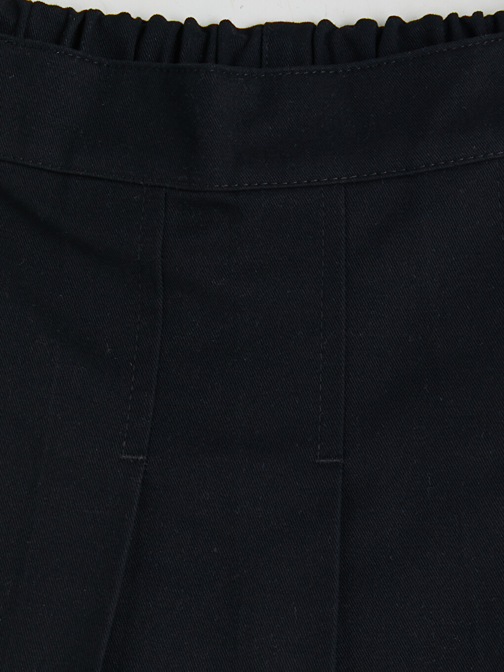 Siyah Kız Çocuk Pileli Gabardin Şort Etek-1