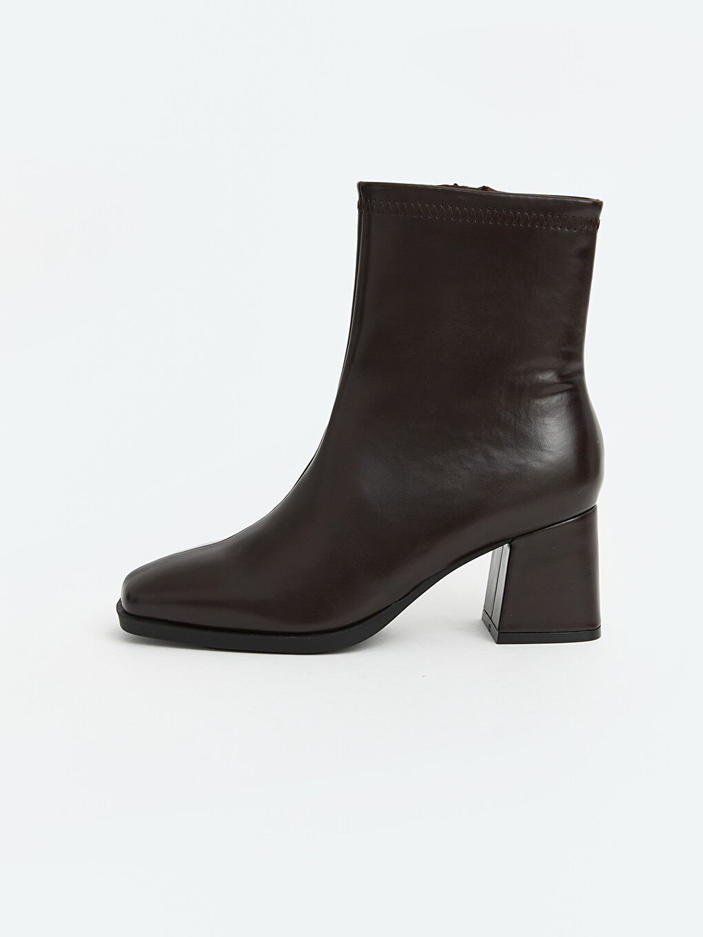 Faux Leather Women's Heeled Boot-1
