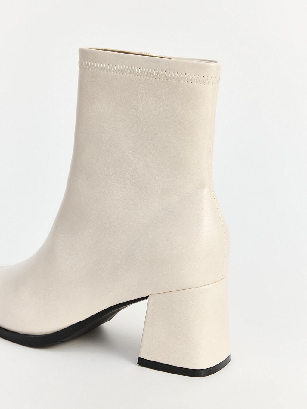 Faux Leather Women's Heeled Boot-1
