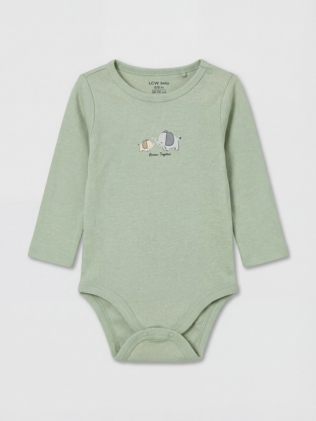 Yeşil Bisiklet Yaka Baskılı Erkek Bebek Çıtçıtlı Body 2'li-1