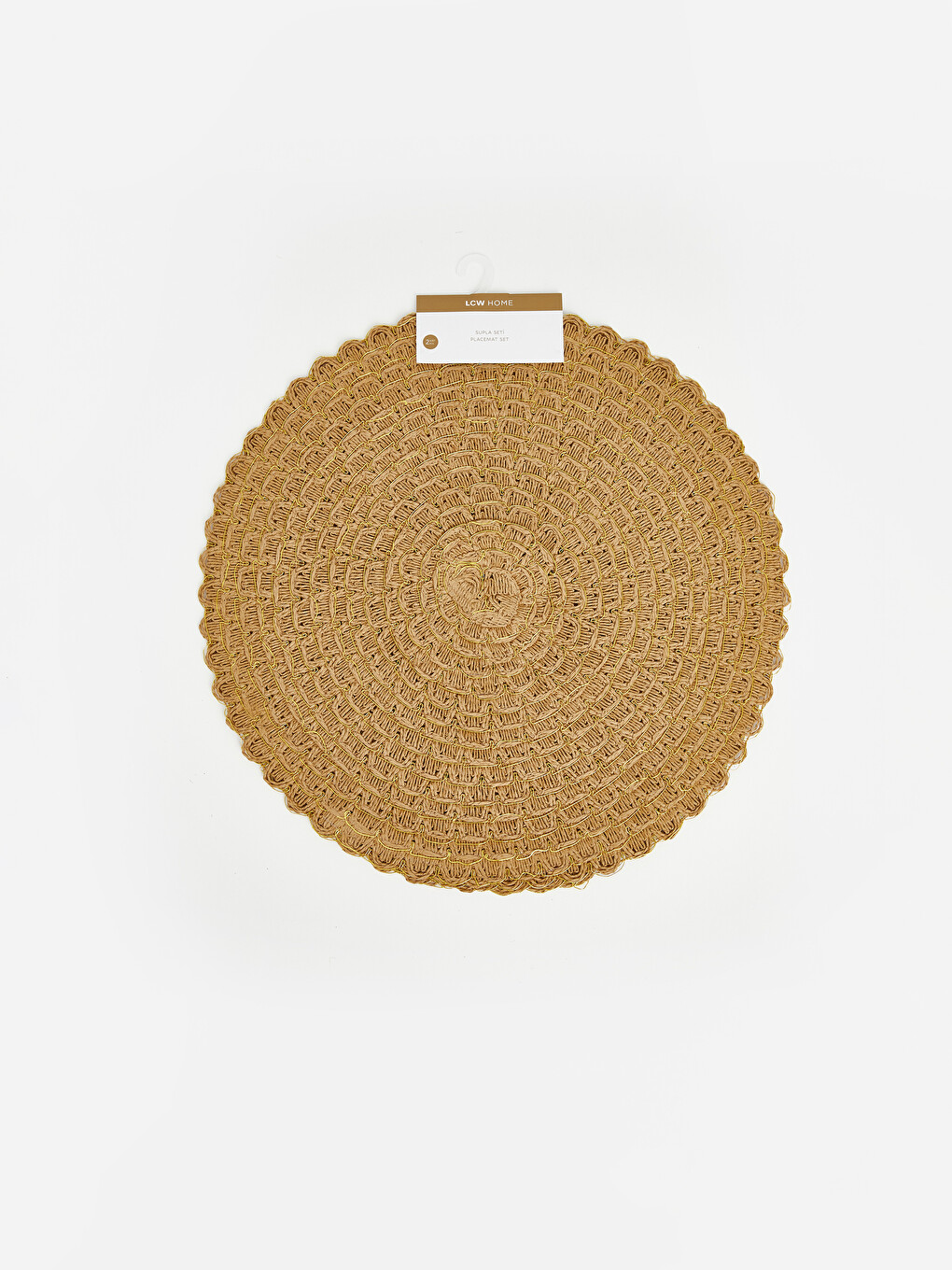 Rundes Tischset Mit Rattanstruktur-1