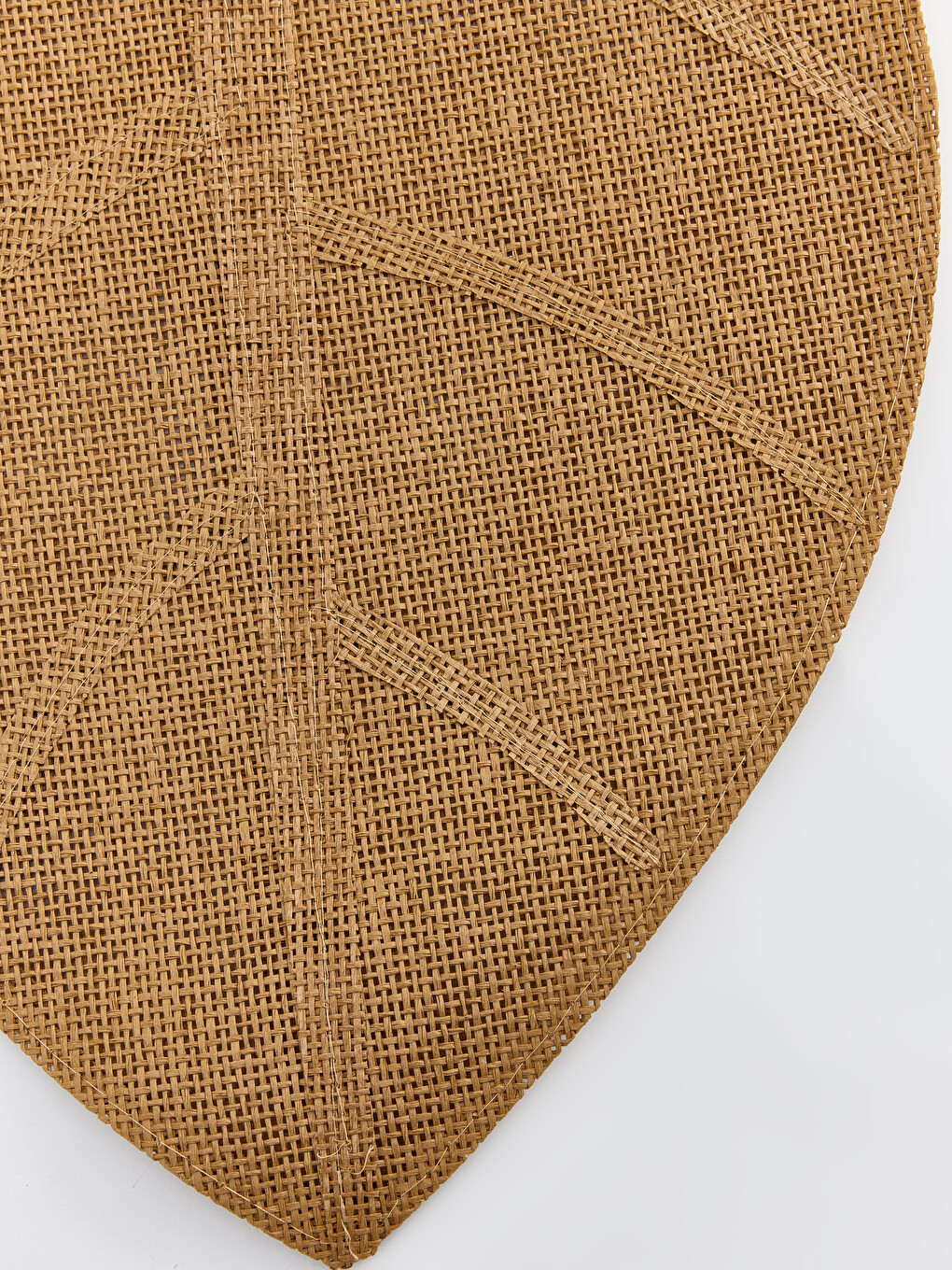 Kahverengi Hasır Dokulu Yaprak Formlu Supla 2'li 50x33 Cm-3