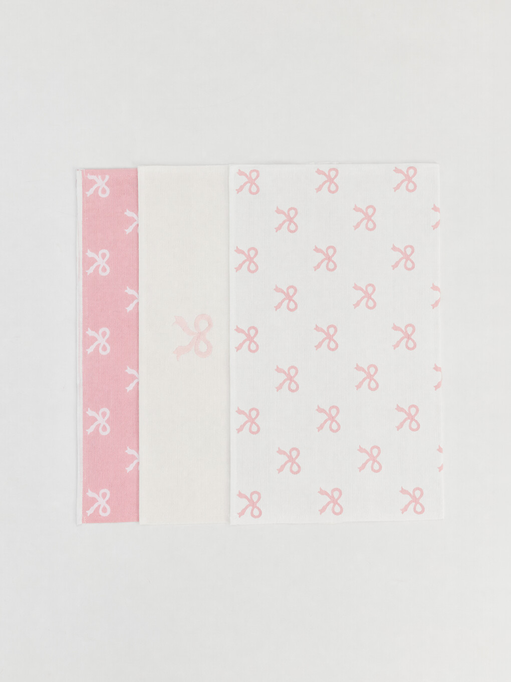 Bow Patterned Tea Towel 3'lü 40x50 Cm-1