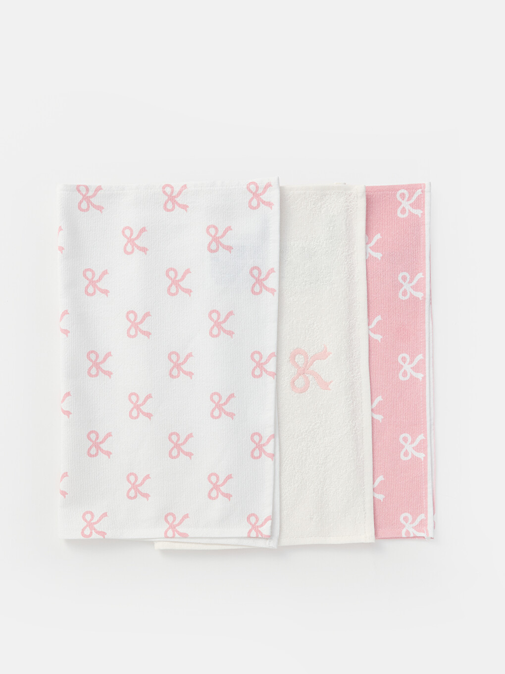 Bow Patterned Tea Towel 3'lü 40x50 Cm-2