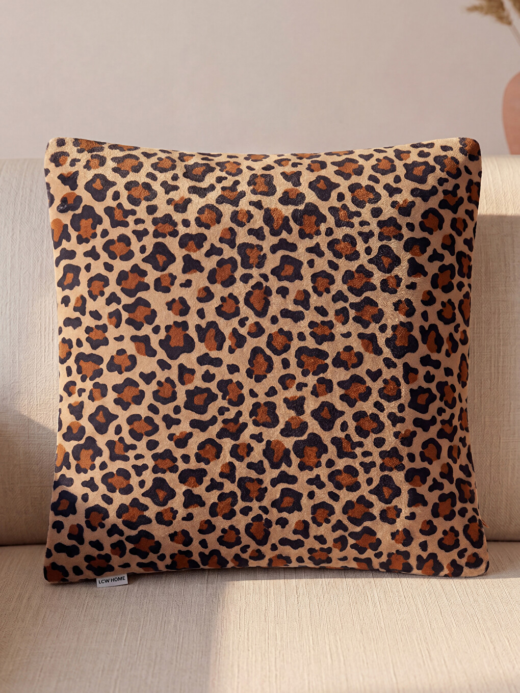 Leopard Print Cushion Case 45x45 Cm