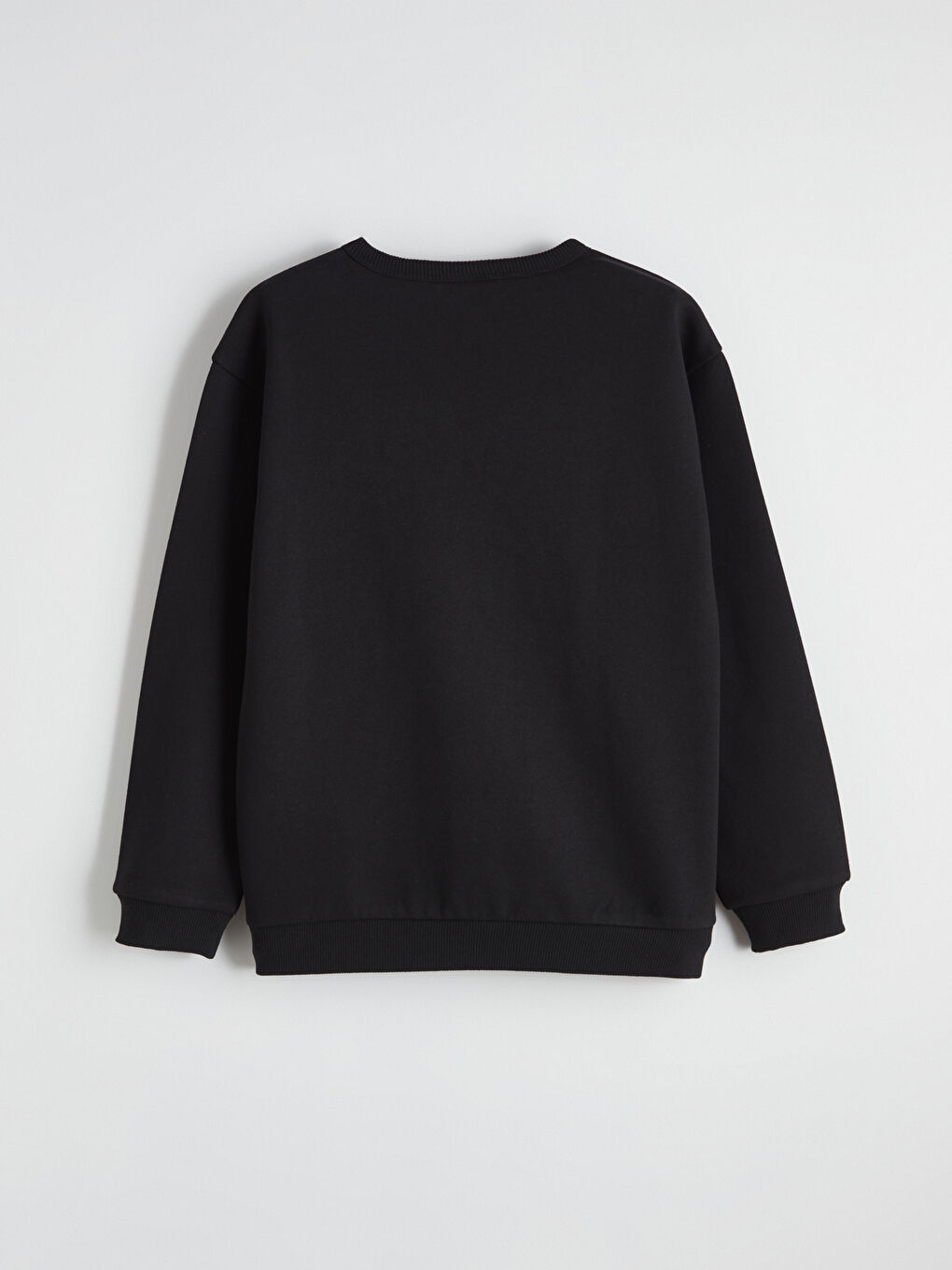 Siyah Bisiklet Yaka Messi Baskılı Erkek Çocuk Kalın Sweatshirt-3