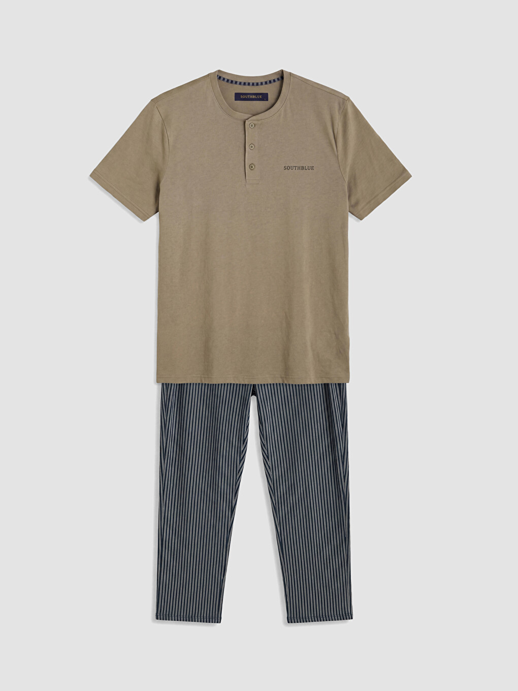 Regular Fit Striped Men's Pyjamas Set-4