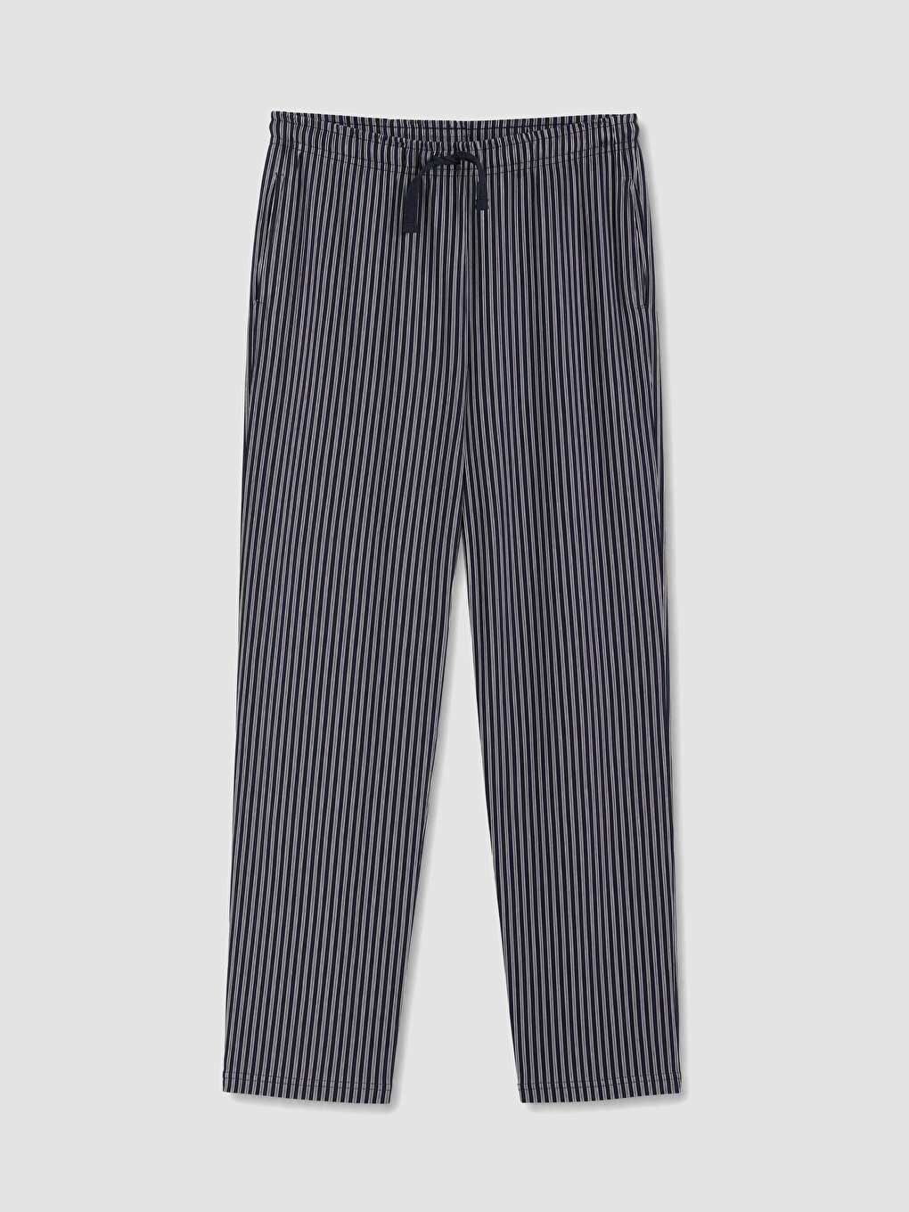 Bej Regular Fit Çizgili Erkek Pijama Takımı-8