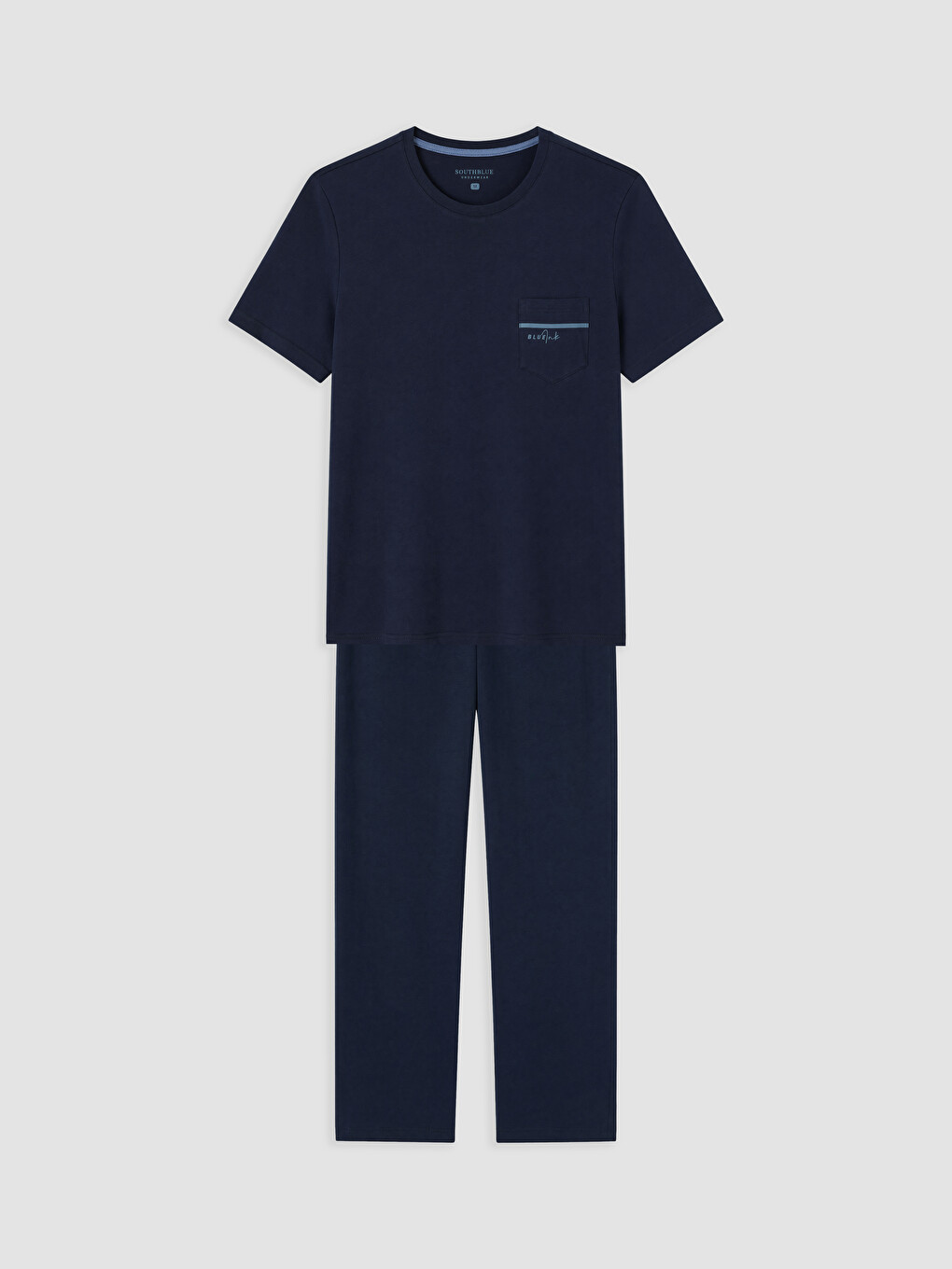 Lacivert Erkek Kısa Kollu Pijama Takımı
