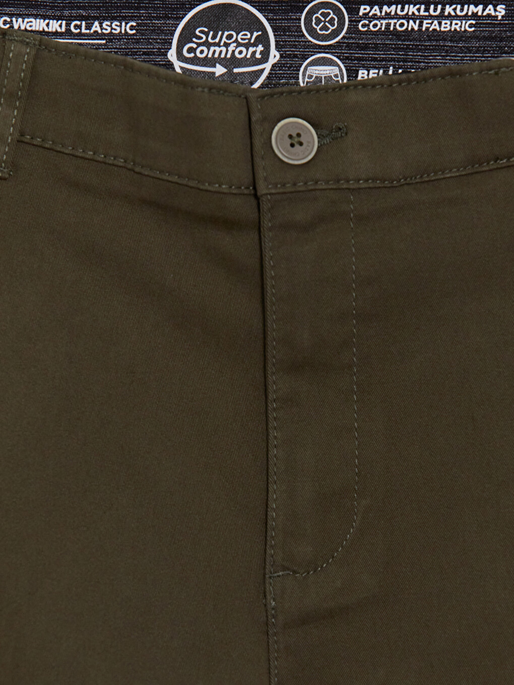 Slim Fit Gabardine Men's Chino Trousers-5