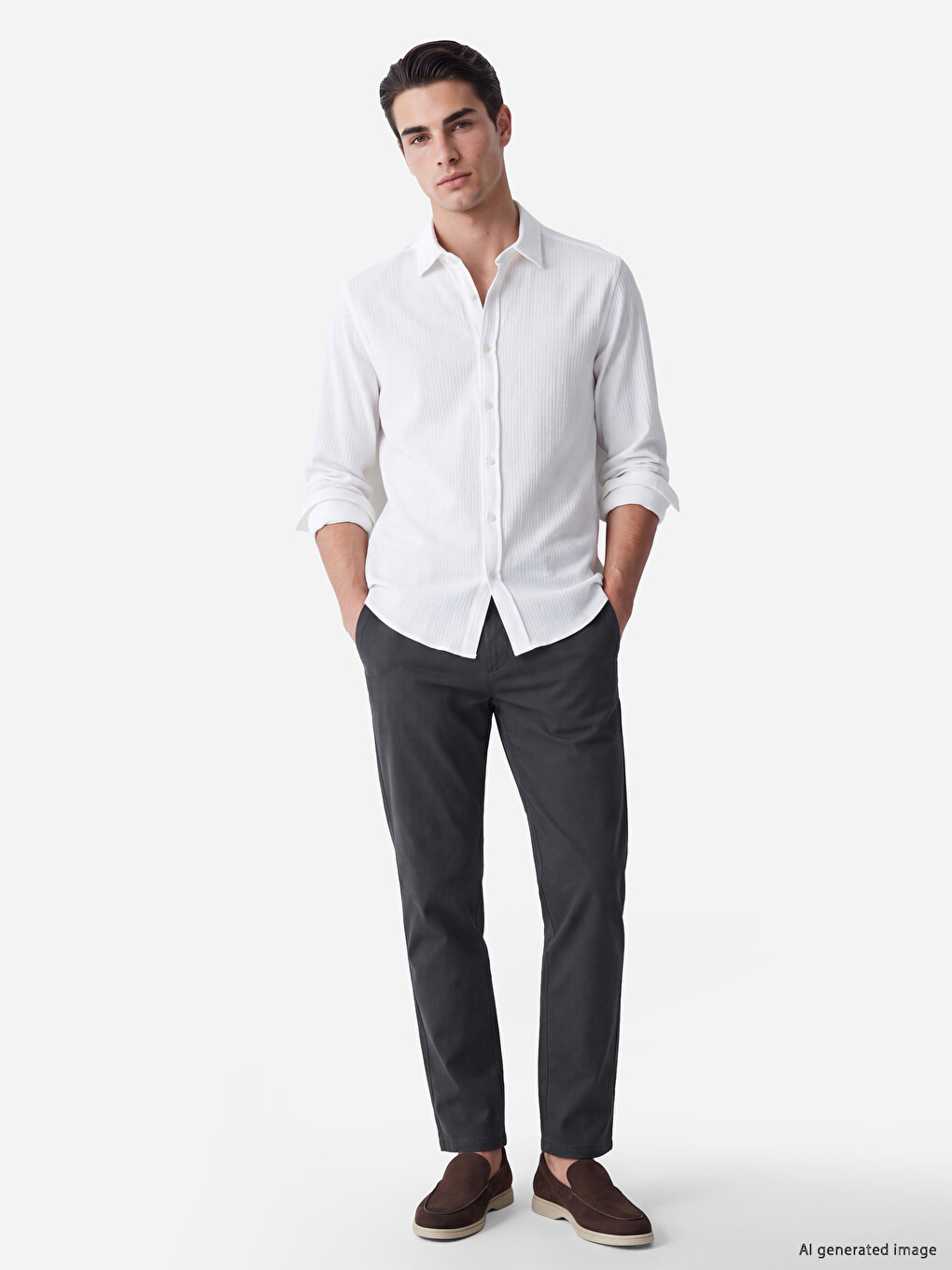 Man Anthracite Chino Trousers