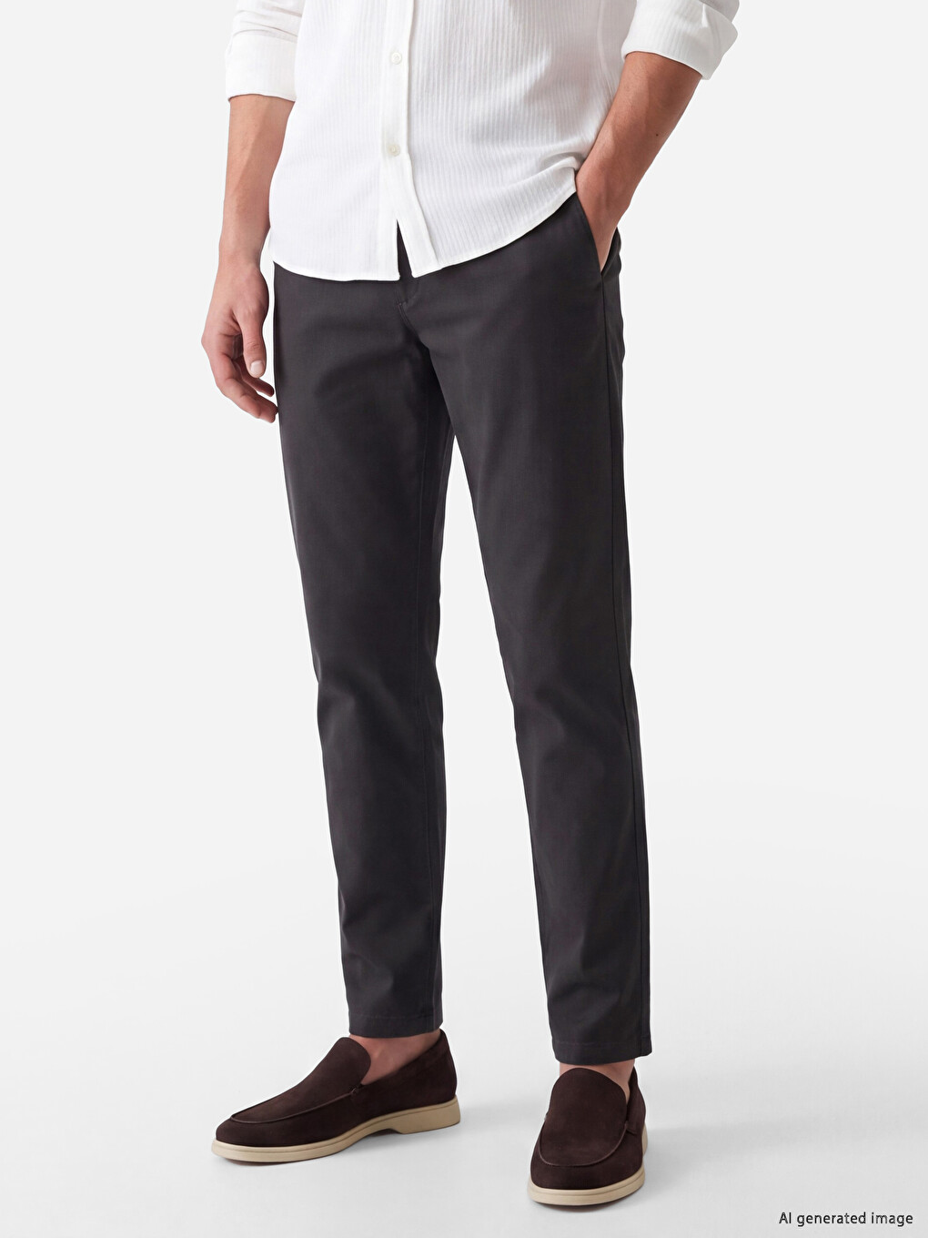 Man Anthracite Chino Trousers-1