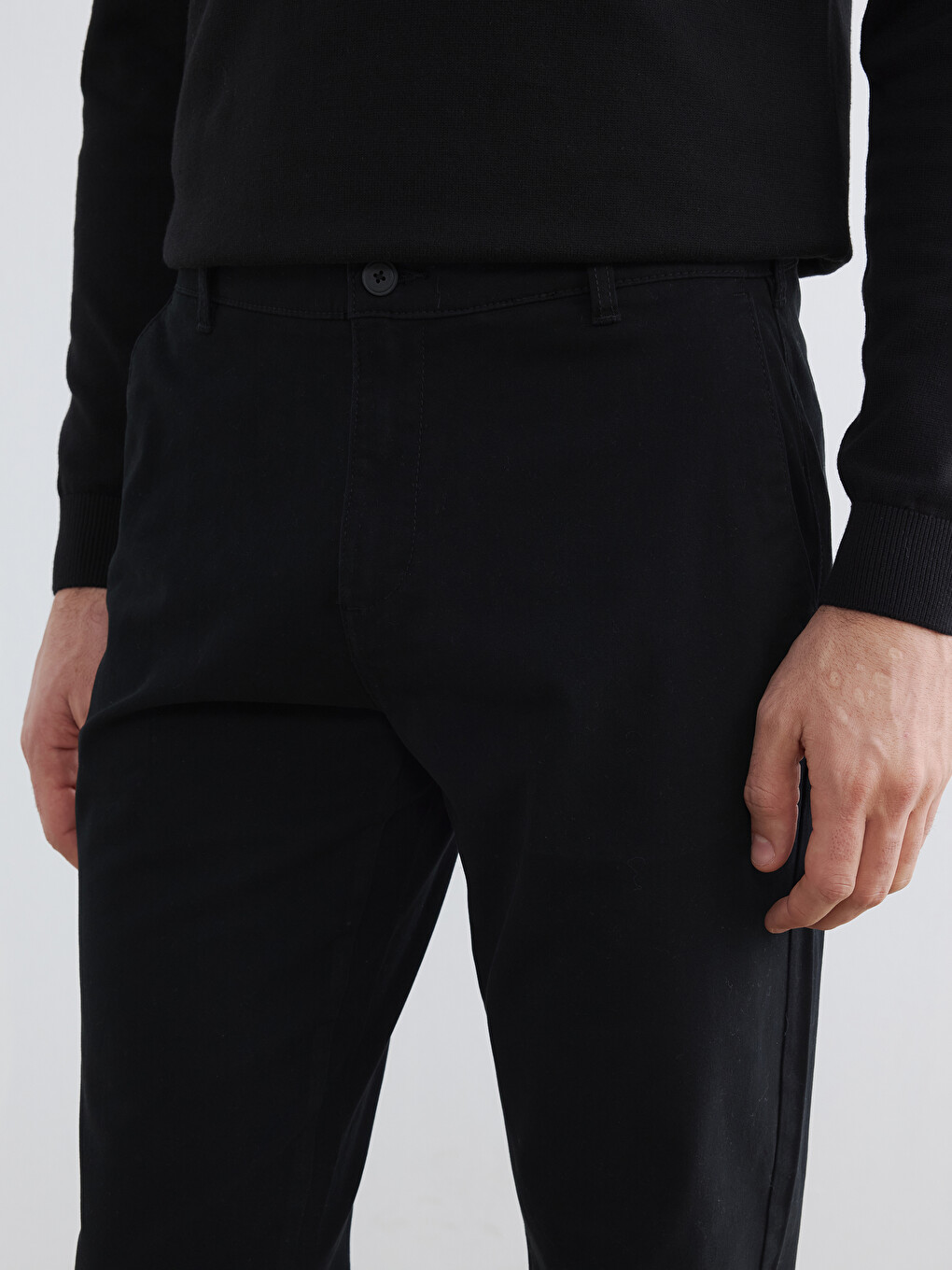 Man Black Chino Trousers-2