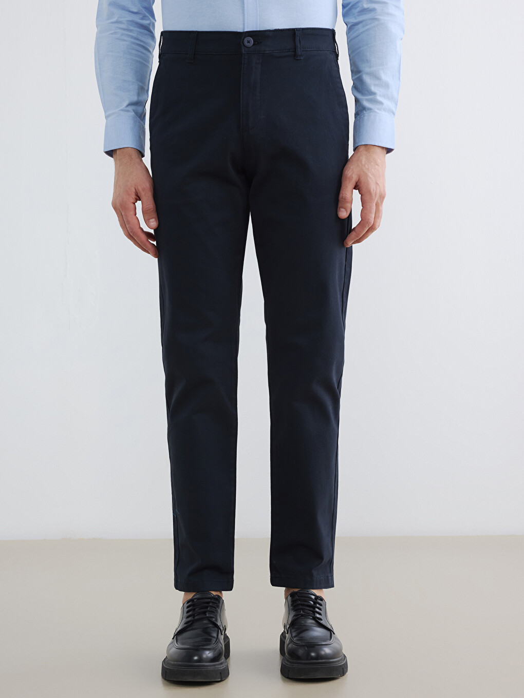 Man Navy Chino Trousers-1
